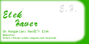 elek haver business card